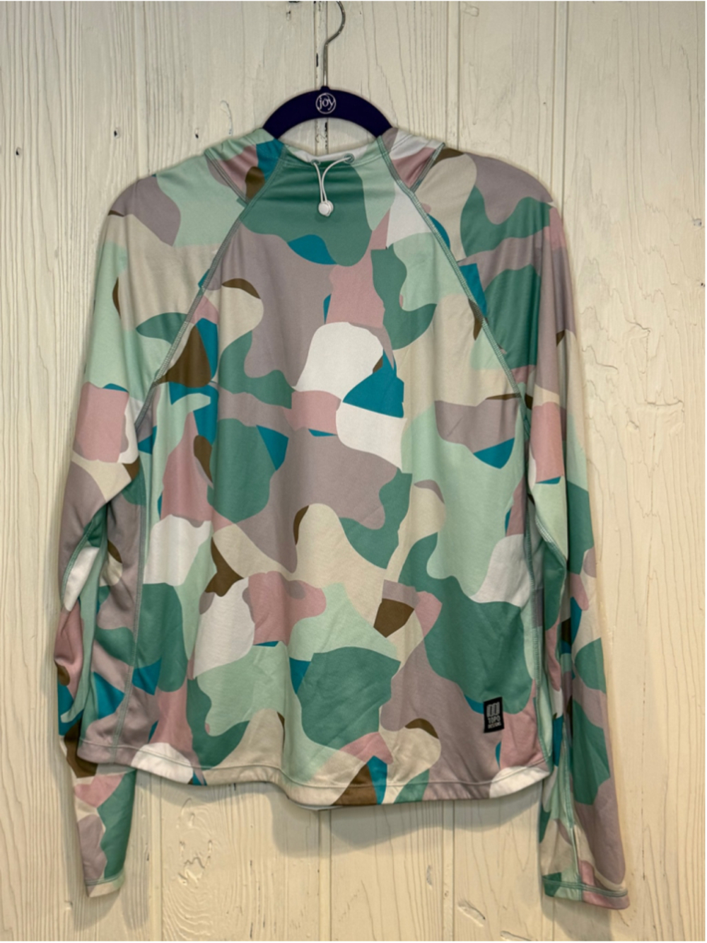 Women's Topo Designs Camo Hoodie Size M Green Pink